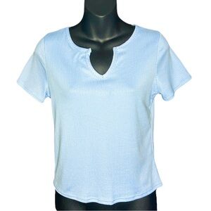 Olivia Rae Sky Blue Short Sleeve Top